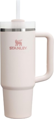 Picture of STANLEY Quencher H2.0 Tumbler with Handle and Straw 30 oz | Flowstate 3-Position Lid | Cup Holder Compatible for Travel | Insulated Stainless Steel Cup | BPA-Free | Rose Quartz 2.0 Recycled Claim Standard Blended