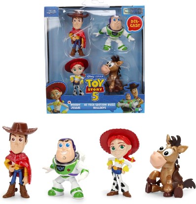 Picture of Jada Toy Story 5 Metalfigs 2.5” Figures – Woody, Multibuzz, Jessie, Bullseye – 4-Pack Die-Cast Collectible Set Toys