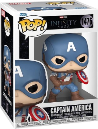 Picture of Funko Pop Marvel: Infinity Saga - Captain America | Official Superheroes Merch - Collectable Vinyl Figurine for Shelf Display - Birthday Gift Idea for Fans and Collectors