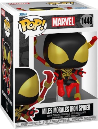 Picture of Funko POP! Marvel: Miles Morales Iron Spider - 1 in 6 Chance of Rare Chase | Official Superheroes Merch - Collectable Vinyl Figurine for Shelf Display - Birthday Gift Idea for Fans and Collectors