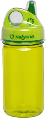 Picture of Nalgene Kids Grip-N-Gulp Water Bottles, Leak Proof Sippy Cup, Durable, BPA and BPS Free, Dishwasher Safe, Reusable, 12 Ounces, Green