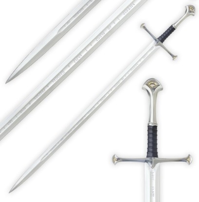Picture of United Cutlery Lord of the Rings Anduril Sword of King Elessar | Officially Licensed Replica | Wall Plaque | LOTR Movie Collectible | Length 52 7/8"