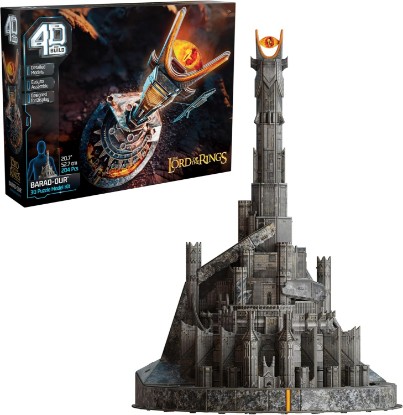 Picture of 4D Build Lord of the Rings Barad-Dur 3D Puzzle Model Kit for Adults | 204 Premium EPS Foam Pieces, No Glue or Tools Required, Home Decor Collectible Figure for Display, Screen-Free Hobby Ages 12+