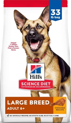 Picture of Hill's Science Diet Adult 6+ Large Breed Dry Dog Food | #1 Veterinarian Recommended, Chicken Recipe, 33 lb. Bag