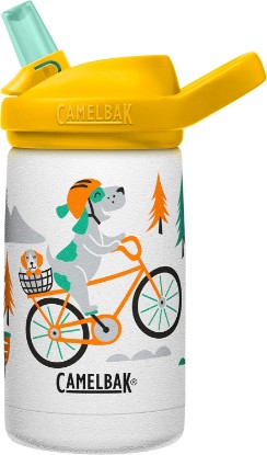 Picture of CamelBak Eddy+ Kids Stainless Steel Bite Valve Water Bottle 12oz, Biking | Bite Valve Straw System, Vacuum Insulated Steel, Spill Resistant Design, Integrated Carry Handle, Dishwasher Safe Design