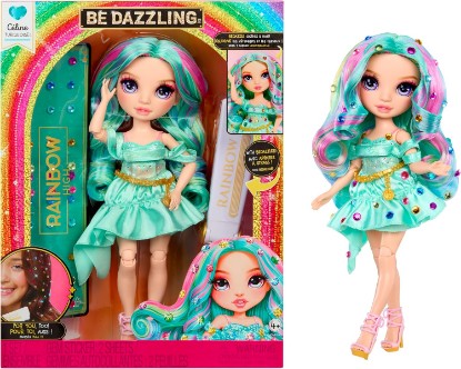 Picture of Rainbow High Be Dazzling Fashion Dolls- Celine Turquoise (Teal) with Bedazzler Tool and Sparkle Gems