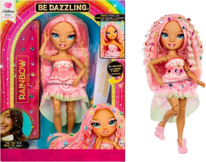 Picture of Rainbow High Be Dazzling Fashion Dolls- Adeline Rose (Pink) with Bedazzler Tool and Sparkle Gems