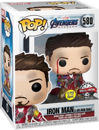 Picture of Funko Pop! Avengers Endgame: I Am Iron Man Glow-in-The-Dark Deluxe Vinyl Figure, Multicolored