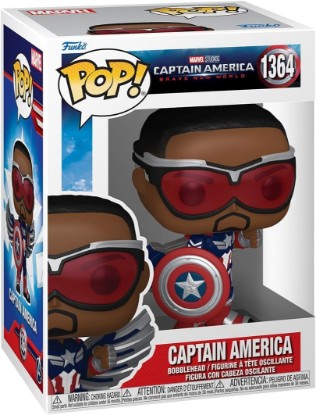 Picture of Funko POP! Marvel: Captain America - Brave New World | Official Superheroes Merch - Collectable Vinyl Figurine for Shelf Display - Birthday Gift Idea for Fans and Collectors