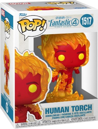 Picture of Funko POP! Marvel: Fantastic Four - Human Torch | Official Superheroes Merch - Collectable Vinyl Figurine for Shelf Display - Birthday Gift Idea for Fans and Collectors