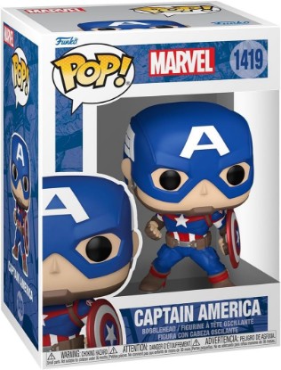 Picture of Funko POP! Marvel: New Classic - Captain America | Official Superheroes Merch - Collectable Vinyl Figurine for Shelf Display - Birthday Gift Idea for Fans and Collectors
