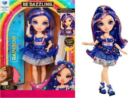 Picture of Rainbow High Be Dazzling Fashion Dolls- Genevieve Bleue (Blue) with Bedazzler Tool and Sparkle Gems