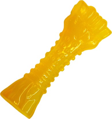 Picture of Nylabone Puppy Chew Freezer Textured Knuckle Bone Dog Chew Toy, Small | Lamb & apple flavor, freezable for added comfort, turns orange when frozen, soothing teething toys for puppies, up to 25 lbs