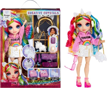 Picture of Rainbow High Creative Crystals Amaya - Rainbow 11” Fashion Doll with Crystal Accessory Make It Kit, Ring for You, DIY, Crafts, Resin Play, Kids Gift 8+