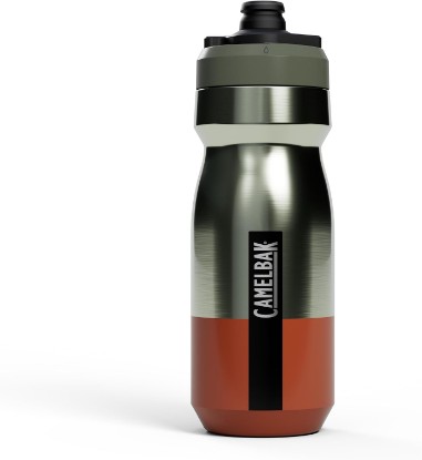 Picture of CamelBak Podium Stainless Steel Water Bottle 18oz, Mercury Desert Moss/Rust | Vacuum Insulated Steel, High Flow Drink Cap, Leak Proof Lockout, Secure Bike Cage Fit, Durable Steel Construction