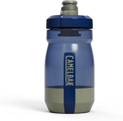Picture of CamelBak Podium Water Bottle 15oz, Mercury Deep Sea | Easy Squeeze Design, High Flow Self Sealing Cap, Secure Bike Cage Fit, Easy Clean Components, Lightweight Cycling Bottle