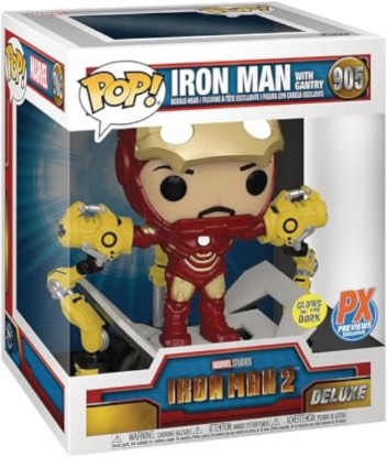 Picture of Funko Iron Man 2 POP! Marvel Mark IV Iron Man Exclusive 6-Inch Vinyl Bobble Head #905 [Deluxe, Glow in the Dark]