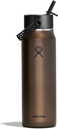 Picture of Hydro Flask 32 Oz Lightweight Wide Straw Lid - Insulated Stainless Steel Water Bottle - Hiking, Commuting Obsidian
