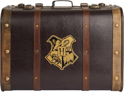 Picture of Harry Potter Hogwarts School Trunk, 17.5" Decorative Storage Chest | Collectible, Handle & Clasp, Crest & Custom Initials, Keepsake Box for Fans & Collectors