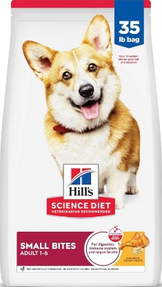 Picture of Hill's Science Diet Adult 1-6 Small Bites Dry Dog Food | #1 Veterinarian Recommended, Chicken & Barley, 35 lb. Bag