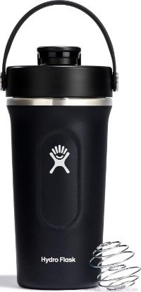 Picture of Hydro Flask Shaker Bottle – Insulated Stainless Steel Gym Bottle for Pre Workout & Protein 24 Oz Black