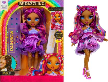 Picture of Rainbow High Be Dazzling Fashion Dolls- Noemie Violette (Purple) with Bedazzler Tool and Sparkle Gems