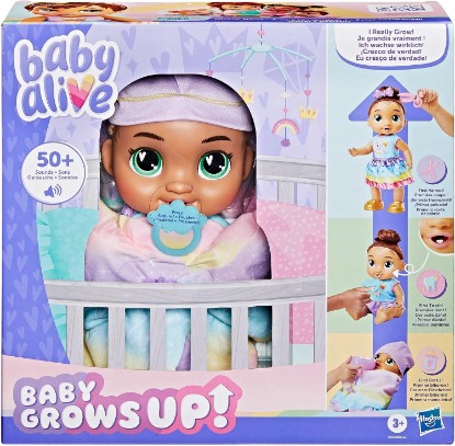 Picture of Baby Alive Baby Grows Up, Sophia Sparkle, Milestones and Baby's First Tooth, Interactive Doll for Girls and Boys Ages 3+