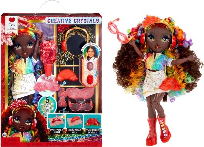 Picture of Rainbow High Creative Crystals Iris - Rainbow 11” Fashion Doll with Crystal Accessory Make It Kit, Ring for You, DIY, Crafts, Resin Play, Kids Gift 8+