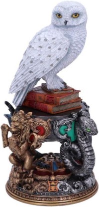 Picture of Nemesis Now Harry Potter Hedwig Figurine, Collectible Resin Owl Statue with Howarts House Emblems and Books, and Home Decor for Harry Potter Fans