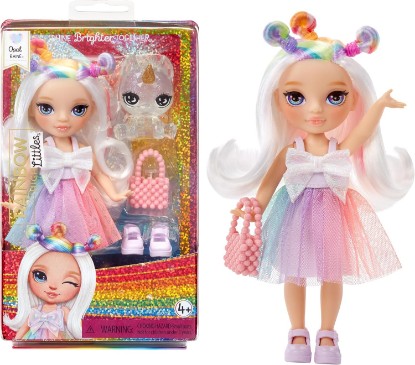 Picture of Rainbow High Littles – Opal Raine, Rainbow 5.5" Posable Small Doll with Purse, Magical Pet Unicorn, Girls Toy Gift, Kids Ages 4-12 Years