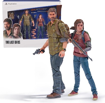Picture of PlayStation The Last of Us Joel & Ellie 6" Deluxe Figure 2-Pack | Premium Action Figures, 30 Points of Articulation, 19 Accessories, Detailed Finishes, Display Gifts for Collectors Ages 17+