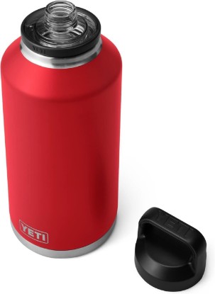 Picture of YETI Rambler 64 oz Bottle, Vacuum Insulated, Leakproof, Stainless Steel with Chug Cap, Rescue Red