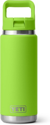 Picture of YETI Rambler 26 oz Bottle, Vacuum Insulated, Stainless Steel with Color Matching Straw Cap