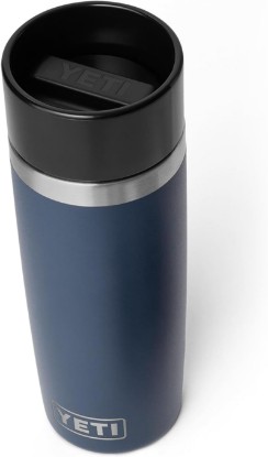 Picture of YETI Rambler 16 oz Travel Bottle, Stainless Steel, Vacuum Insulated with Leakproof Commuter Cap, Navy