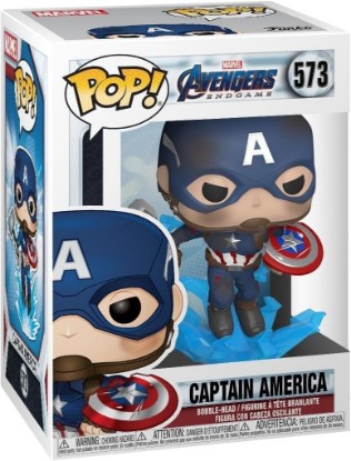 Picture of Funko POP! Marvel: Captain America with Broken Shield & Mjolnir | Official Superheroes Merch - Collectable Vinyl Figurine for Shelf Display - Birthday Gift Idea for Fans and Collectors