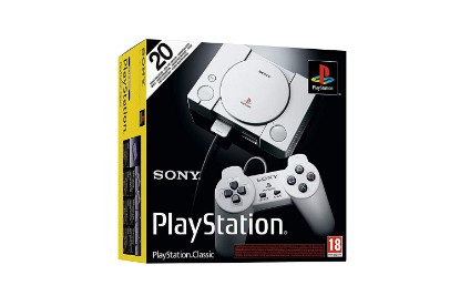 Picture of Sony Playstation Classic Console with 20 Playstation Games Pre-Installed Holiday Bundle, Includes Final Fantasy VII, Grand Theft Auto, Resident Evil Director's Cut and More