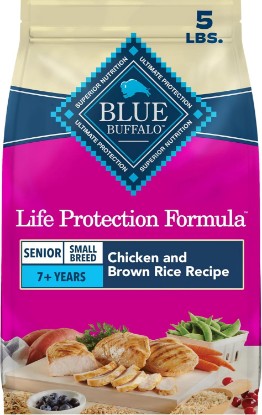 Picture of Blue Buffalo Life Protection Formula Chicken Small Senior Dog Food, 5 lb | Real Chicken #1 Ingredient, Glucosamine & Chondroitin for Joint Health & Mobility, Antioxidant-Rich LifeSource Bits