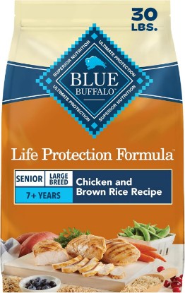 Picture of Blue Buffalo Life Protection Formula Chicken Large Senior Dog Food, 30 lb | Real Chicken #1 Ingredient, Antioxidant-Rich LifeSource Bits, Glucosamine for Joint Health, Formulated for Large Breed Dogs