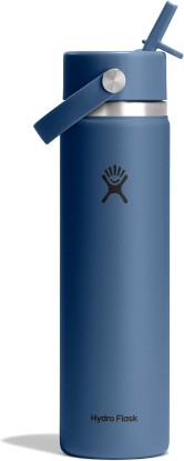 Picture of Hydro Flask Water Bottle - Insulated Stainless Steel - Wide Straw Lid, Non Spill, Leakproof in 24 Oz Harbor Blue