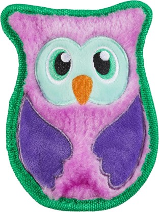 Picture of Outward Hound Durablez Minis Tough Chew Plush Squeaky Dog Toy, Owl, 5.8" | Durable for Rowdy Play, No Stuffing, Less Mess, Fetch & Toss, Jumbo Squeaker, Tough Chewers, Extra Small Dogs & Puppies