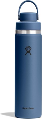 Picture of Hydro Flask Water Bottle - Insulated Stainless Steel - Wide Mouth Flex Chug Lid, Non Spill, Leakproof in 24 Oz Harbor Blue