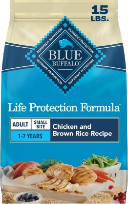 Picture of Blue Buffalo Life Protection Formula Small Bite Chicken Dry Dog Food, 15 lb | Smaller Kibble for Easier Chewing, Real Chicken #1 Ingredient, Supports Immunity with Antioxidant-Rich LifeSource Bits