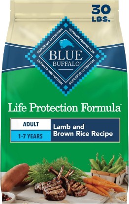 Picture of Blue Buffalo Life Protection Formula Lamb Adult Dry Dog Food, 30 lb | Real Lamb #1 Ingredient, Supports Immunity with Antioxidant-Rich LifeSource Bits, Promotes Healthy Muscle Development