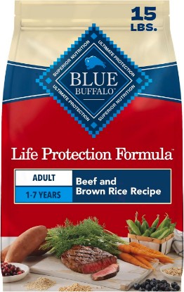 Picture of Blue Buffalo Life Protection Formula Beef Adult Dry Dog Food, 15 lb | Real Beef #1 Ingredient, Supports Immunity with Antioxidant-Rich LifeSource Bits, Promotes Healthy Muscle Development