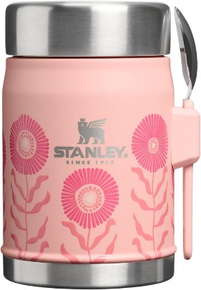 Picture of STANLEY Classic Food Jar and Spork 14 oz | Vacuum Insulated Food Container | Wide Mouth Screw On | Packable for Travel | Stainless Steel with Leakproof Lid | BPA-Free | Sorbet Garden