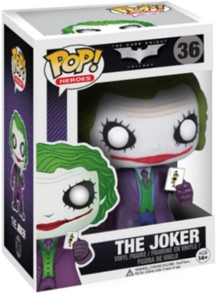Picture of Funko POP! Heroes: The Dark Knight - The Joker | Official Superheroes Merch - Collectable Vinyl Figurine for Shelf Display - Birthday Gift Idea for Fans and Collectors