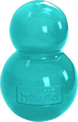 Picture of Outward Hound Double-Tuff Stuffable Dog Toy, Medium Blue, 3.9" x 2.5" – Treat Dispensing Chew Ball for Small to Medium Dogs, Interactive Puzzle Toy for Enrichment & Slow Feeding