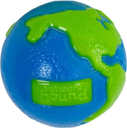 Picture of Outward Hound by Planet Dog Orbee-Tuff Planet Ball Blue/Green Treat-Dispensing Dog Toy, Medium