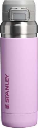Picture of STANLEY Quick Flip GO Bottle, 36 oz, Soft Orchid | Push Button Lid | Packable for Travel and Sports | Leakproof Water Bottle | Insulated Stainless Steel | BPA-Free