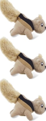 Picture of Outward Hound Squeakin' Squirrels Plush Squeaky Dog Toys, 3-Pack, 7" | Standalone Play or Hide-A-Squirrel Replacement Squirrels, Soft for Cuddle & Carry, Light Chewers, Puppies & Small Dogs